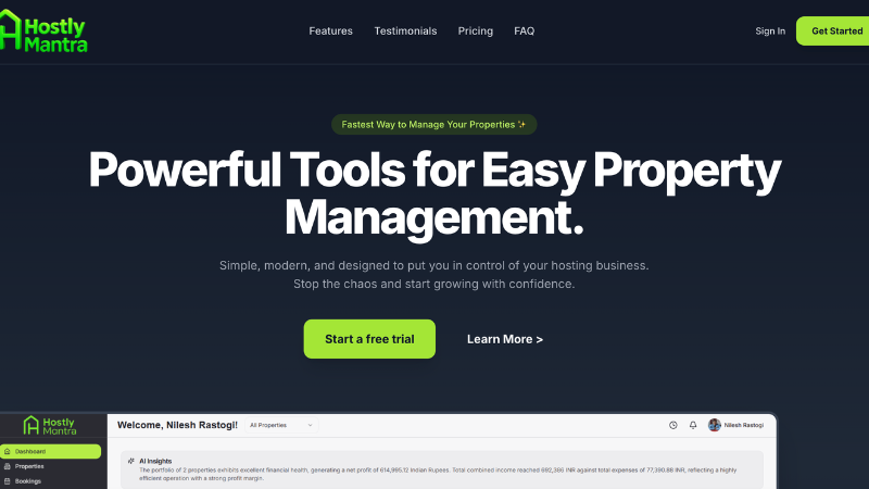 HostlyMantra screenshot